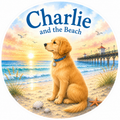 Charlie and the Beach Sticker