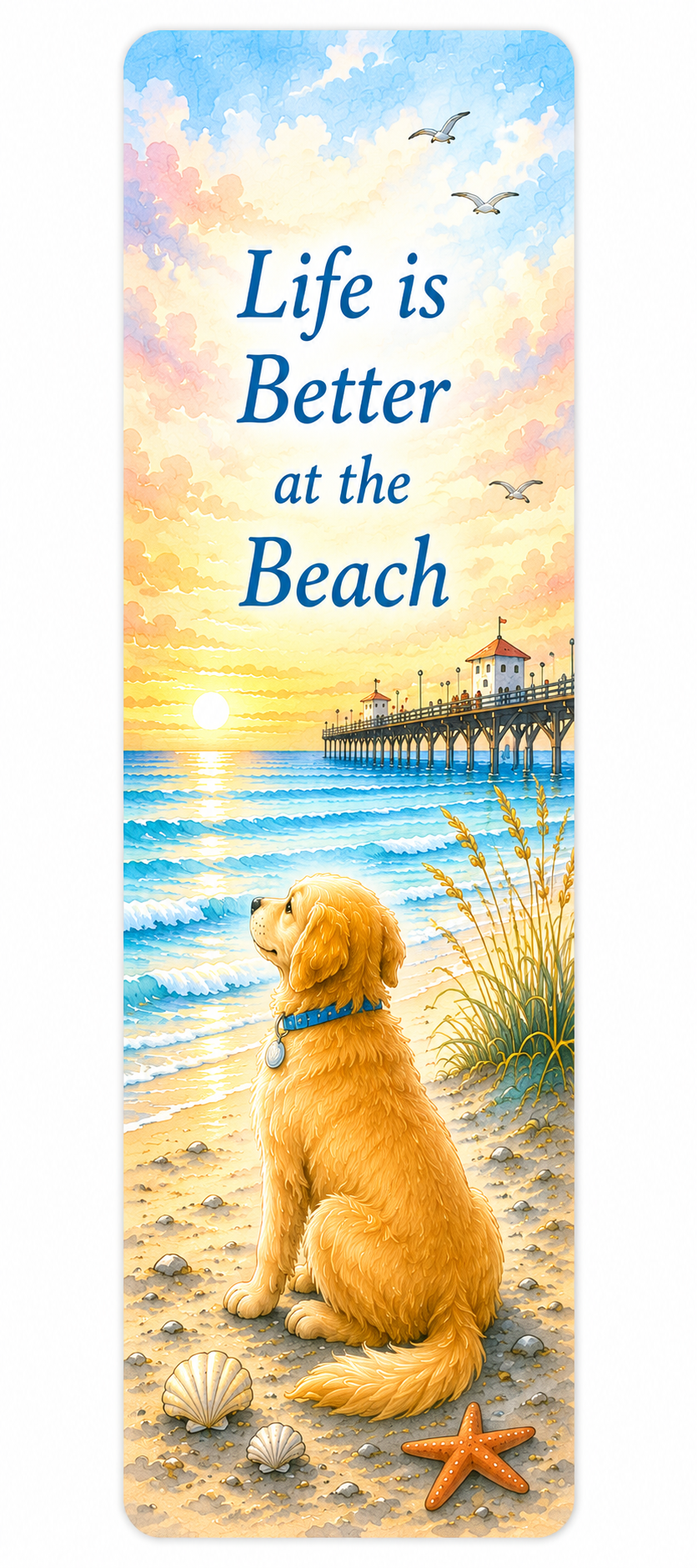 Charlie and the Beach Bookmark